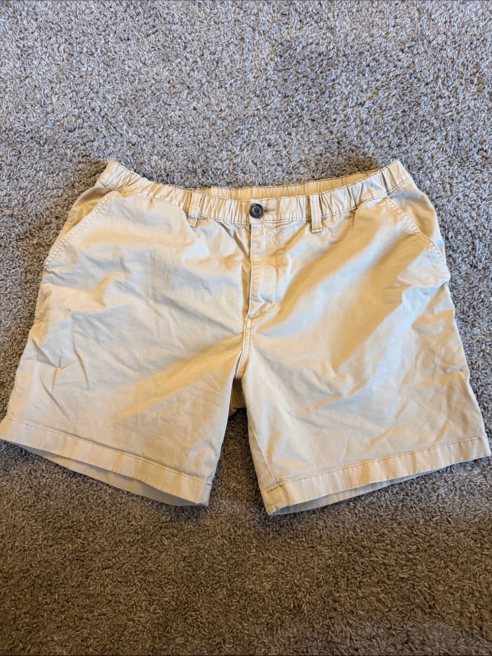 chubbies Light Beige Flat-Front Casual Shorts